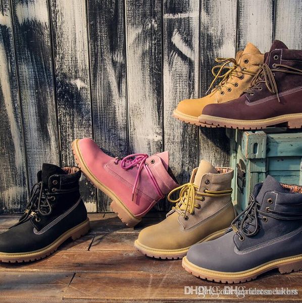 

yellow army boots genuine leather waterproof martin women's desert men's high tool shoes martin, Black