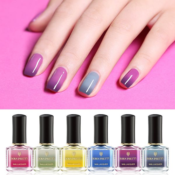 BORN PRETTY 6 ml Nagellack, sonnenlichtempfindlicher thermischer Farbwechsel, permanenter Soak-Off-UV-LED-Gel-Lack