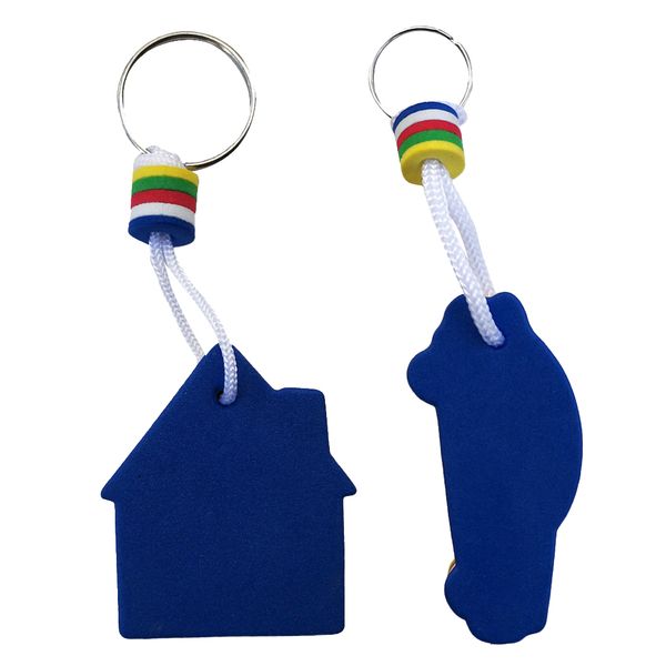 

2pcs/set foam car & house shaped safety floating keyring water key float for boating yachting sailing swim kayak canoeing