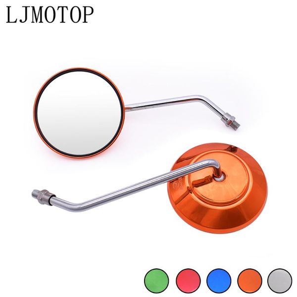 

universal motorcycle side mirror round chrome rearview mirror for yamaha wr450f wr250r wr250x wr450 serow 225 250 accessories