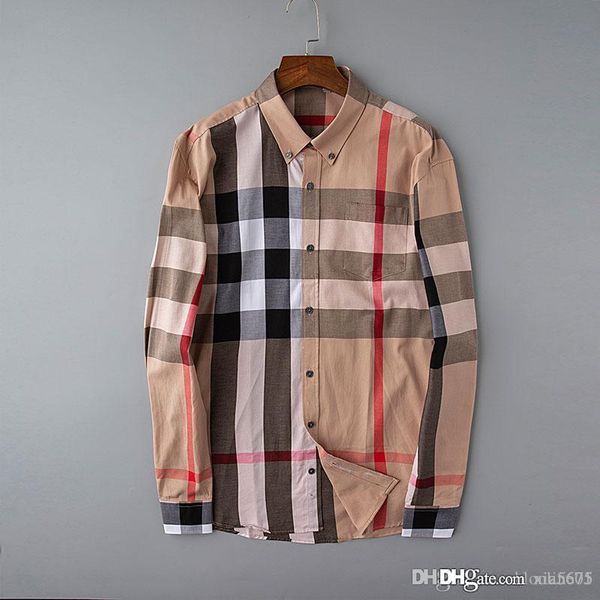 

британский плед боевой конь рубашка с длинным рукавом новый молодежный хлопок повседневная универсальный плед мужская рубашка, White;black