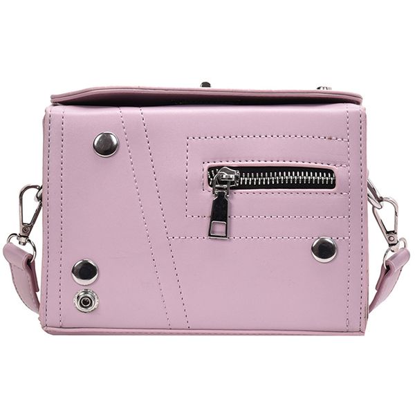 

women's bag 2020 new spring retro fashion solid color messenger square box bag simple wild chain mini shoulder