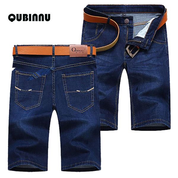 

new 2019 summer men business casual denim shorts fashion stretch slim straight thin blue cotton short jeans male brand clothes, White;black