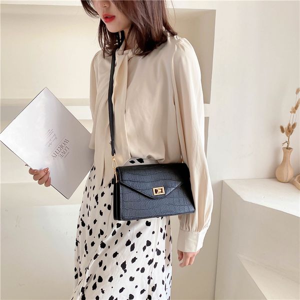 

stone pattern pu leather crossbody bags for women 2020 small shoulder messenger bag female chain handbags and purses