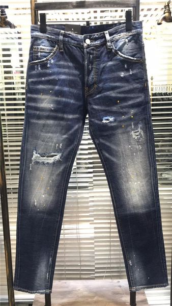 

new arrivals famous mens jeans designers design slim fashionable washed jeans motorcycle biker hip hop trousers size 28-38, Blue