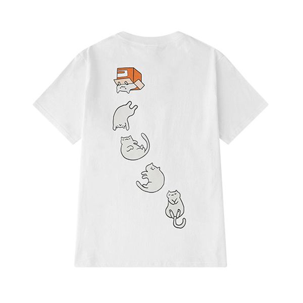 

fashion womens t shirts trend cute women hip hop short sleeves men womens summer tees, White