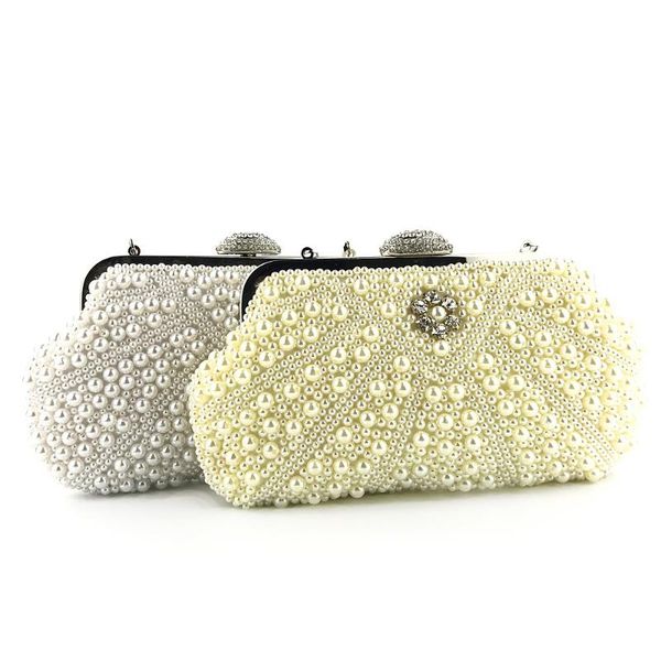 

imido beaded women evening bags rhinestone pearl clutch bags with chain shoulder small crystal purse handbags for party diamond