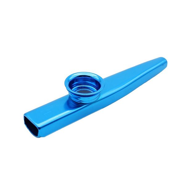 

kazoo aluminum alloy metal with 5 pcs gifts flute diaphragm for children music-lovers-blue