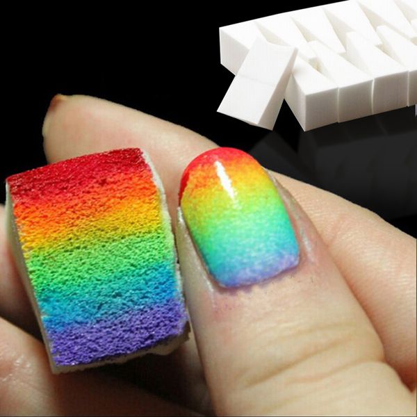 

24pcs soft triangle nail art transfer sponge gradient coloring stamping stamper painting image stamp foam polish gel uv tool new, Yellow
