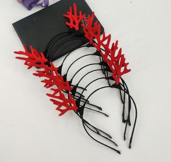 

reindeer antlers headband kids girls cartoon animal hair sticks christmas party fancy dress hair accessories present red brown
