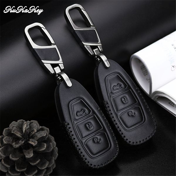 

car key ring chain protective key shell skin for ford focus 2 3 fiesta transit ecosport mondeo kuga s-max edge keyrings keychain, Silver