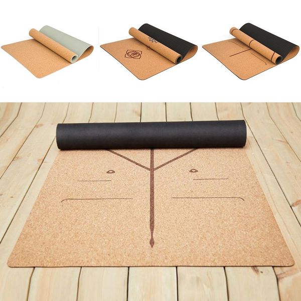 2019 Wholesale Natural Cork Tpe Yoga Mat Fitness Dance Exercise
