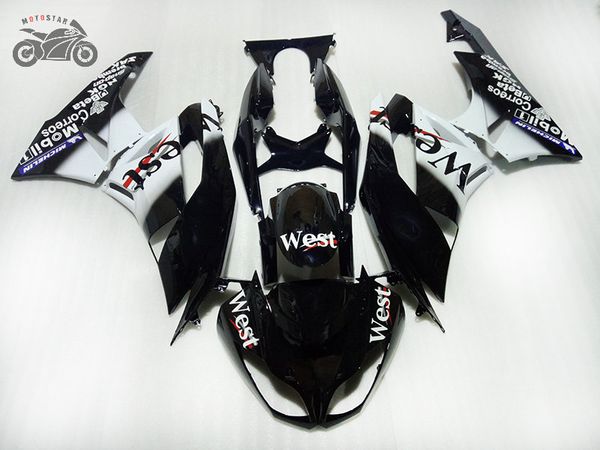 Livre Personalizado kit carenagem para a Kawasaki Ninja ZX6R 09-12 ZX6R carenagens WEST preto ZX 6R 636 ZX636 2009 2010 2011 2012