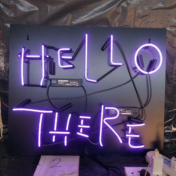 

акриловая доска привет там неоновая вывеска световая реклама на стене бар развлечения клуб украшение художественный дисплей лампа из настоящ