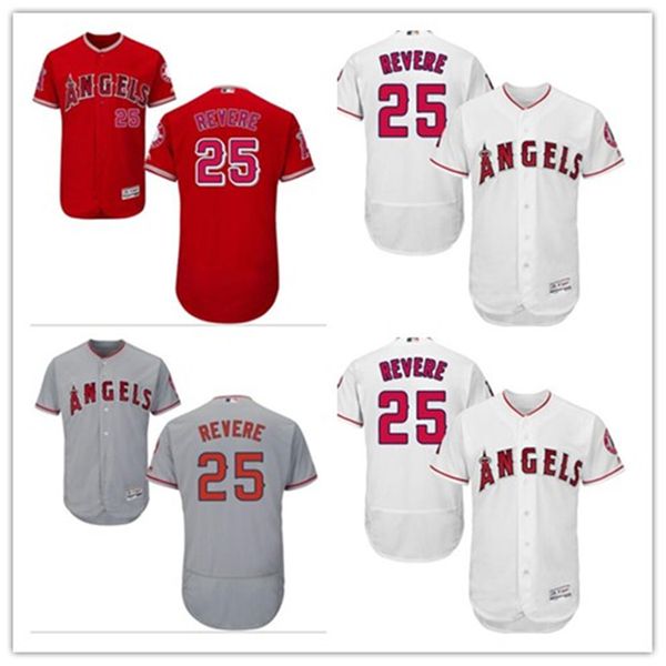 

custom baseball jerseys los angeles 25 ben revere los angelesangels angels men women youth red white high-quality jersey, Blue;black