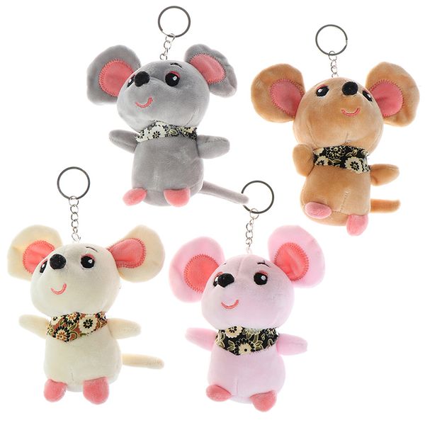 

12cm soft plush cartoon animal small mouse keychain toy doll pendant stuffed hamster toy new year gift little mouse toys