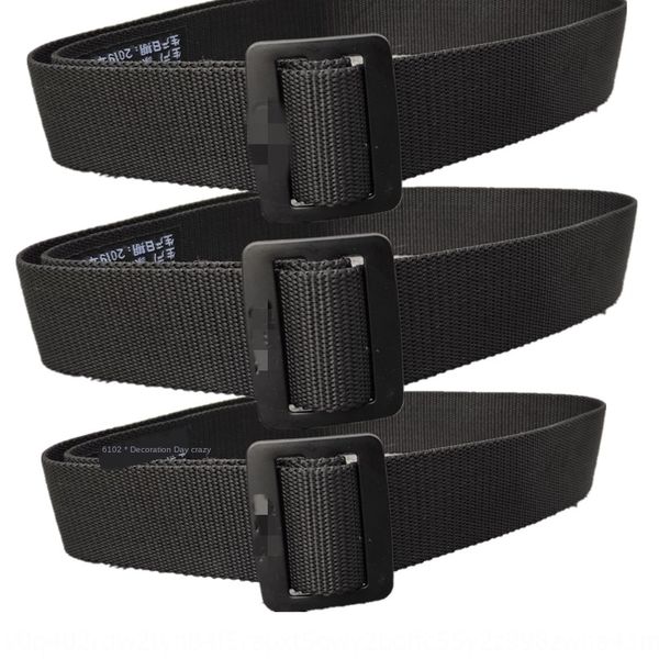 

19 black fire protection men's alloy buckle 19 black inner belt rescue woven inner belt, Black;brown