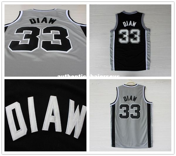 

new men's boris diaw #33 basketball jersey embroidery logo jerseys black gray sport shirt wholesale ncaa college, Black;blue