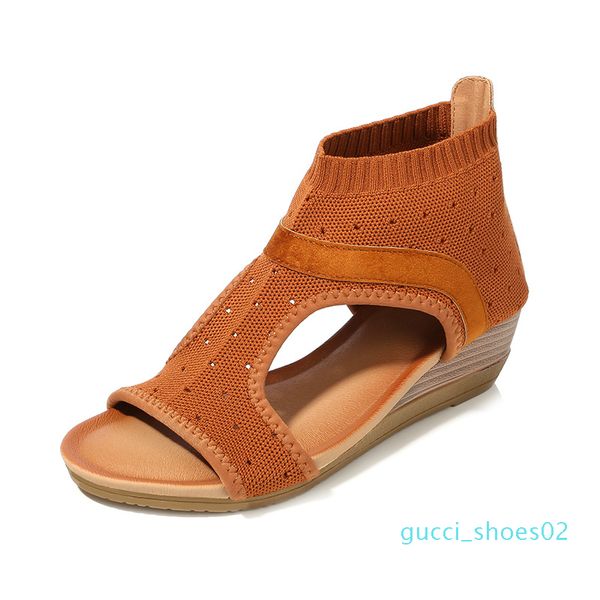 

plus size 35-42 women sandals female shoes woman summer wedge suede sandals ladies slip-on ethnic bohemian women sandalias g02, Black