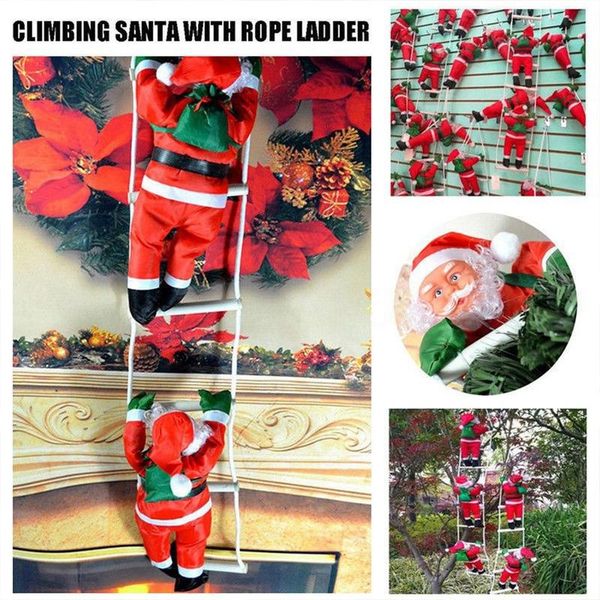 

new-1pc 25cm christmas santa claus dolls decor christmas tree hanging baby kids novelty toys decor
