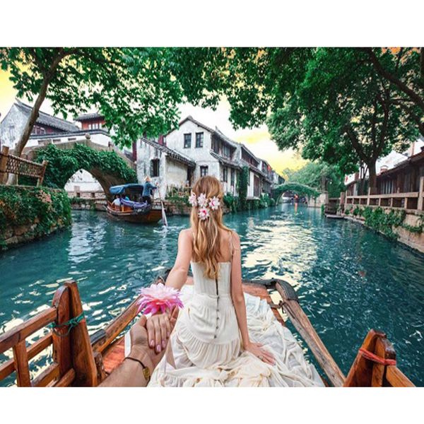 

diy pbn arcylic painting romantic people pictures by numbers on canvas framed wall pictures art for living room home decoration