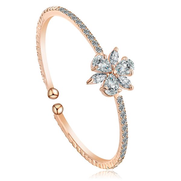 

женщины браслеты luxury дизайнер ювелирных изделий сделано сплава с цирконом стразами украшение цветок для подарка jssl132, Golden;silver