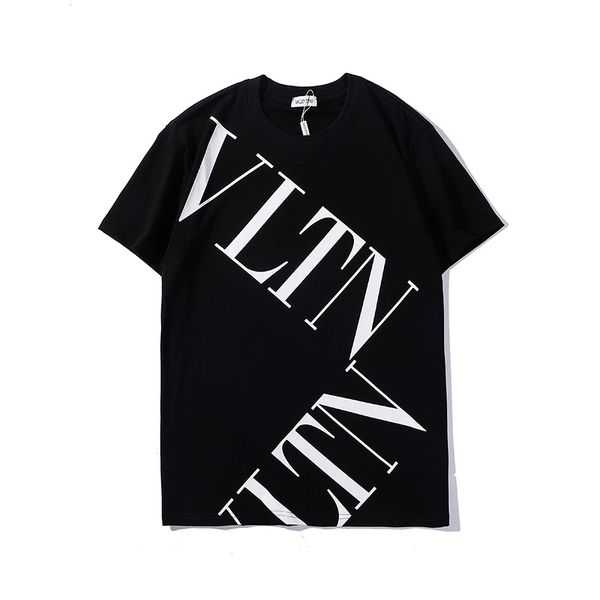 

2020 vltn new short sleeve mens designer t shirt fashion brand men womens letter print short sleeve size luxury classic t-shirt arrival, White;black