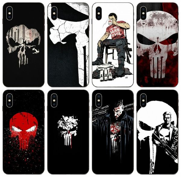 

tongtrade] the punisher season frank castle bling case for iphone 11 pro max x xs xr 6s 5s 5c plus galaxy a80 a8s honor 8c 8s xiaomi 6 case