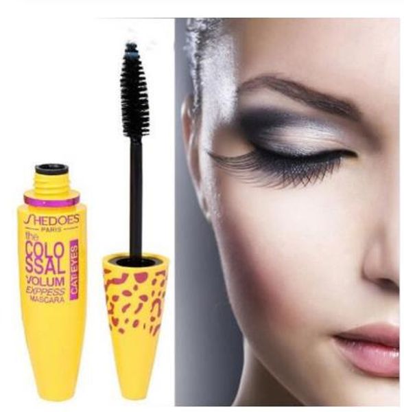 

yellow tube mascara 3d mascara fiber lashes thick curling lasting waterproof black concentrated eye mascara cosmetics tslm2