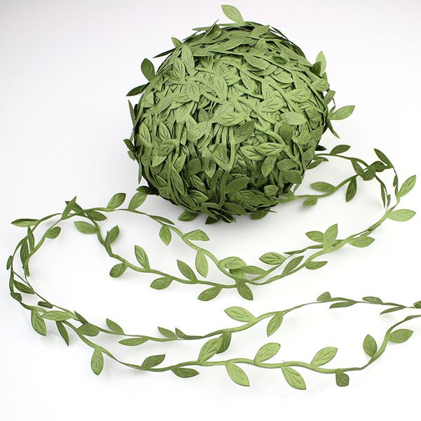 

новый дизайн 200м искусственные цветы зеленые листья rattan diy garland венцы аксессуаров для украшения дома