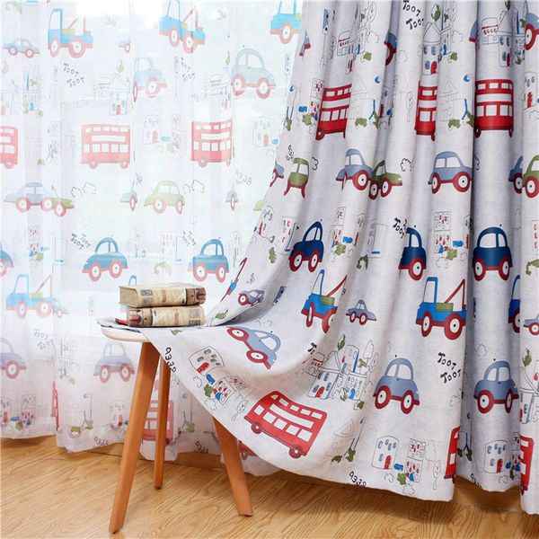

children cartoon boy girl bedroom curtain children blinds curtain cloth cute car pattern screening fabric