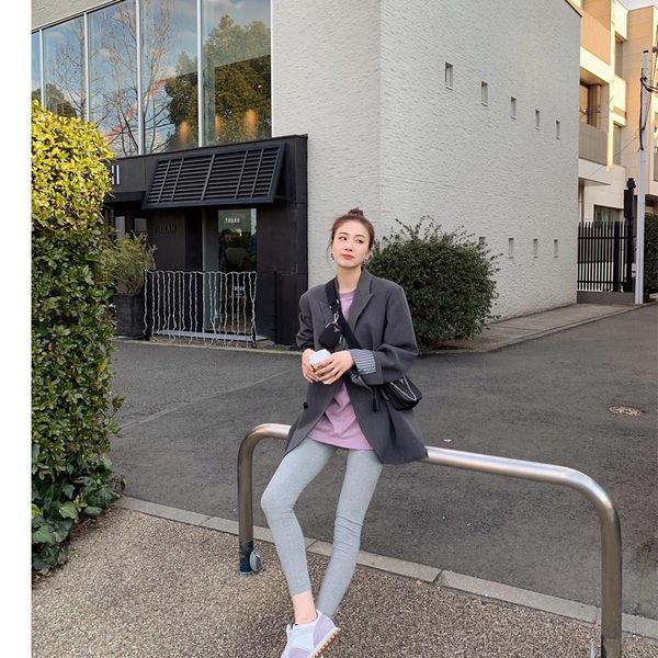

women's suits & blazers 2021 spring women blazer jacket casual khaki work suit coat office lady fashion pockets long sleeve slim female, White;black