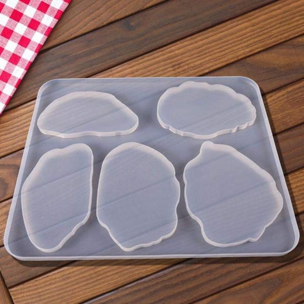 

reusable silicone irregular pendant cup pad mat coasters jewelry making diy craft mold