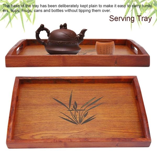 

питание пить чай лоток деревянный завтрак чай лоток с ручкой кухня питание завтрак кухня организация хранения