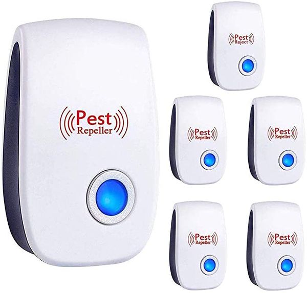 

ultrasonic pest repeller [2020 upgraded] 100% safe electronic pest control ultrasonic repellent, indoor plug in ultrasonic pest repel