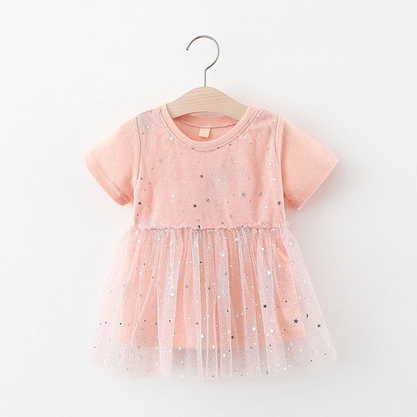

wholesale baby girls sequins dress summer 2020 children's clothing, Red;yellow