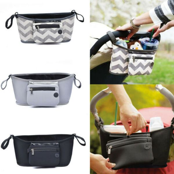 

baby pushchair changing pram stroller buggy storage bag food cup organizer uk