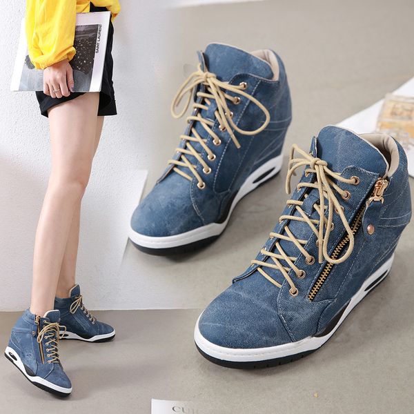 

clogs platform high heel boots wedge shoes round toe bootee woman 2019 luxury designer zipper booties ladies heels cowboy, Black