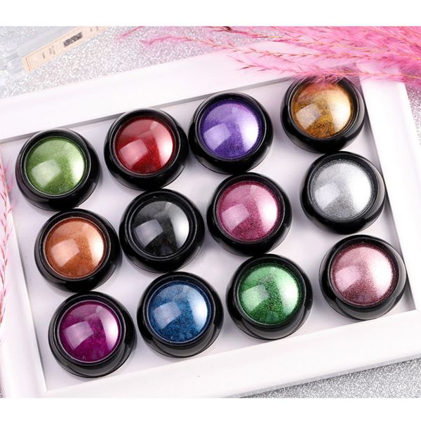 

2019 nail art mirror pigment powder glitter dip powder uv gel polish decor supplies, Silver;gold