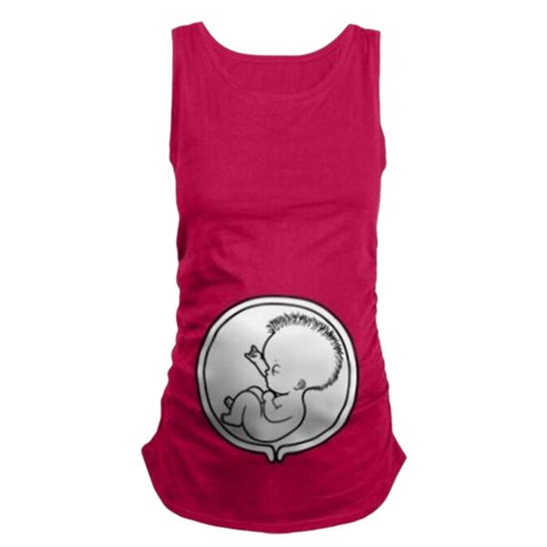 

Fashion Women's Maternity Sleeveless Tops Cartoon Pattern Nursing Baby Vest Clothes 2019 New Arrival