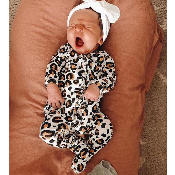 

newborn infant baby girl boy leopard print clothes romper jumpsuit outfits baby girl clothes new born summer roupas, Blue