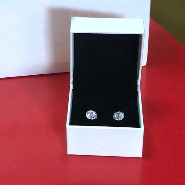 

cz diamond 925 sterling silver ring with original box round ladies elegant ring for pandora jewelry birthday gift, Golden;silver