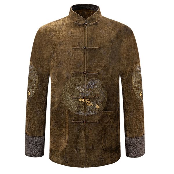 

men's jackets brand arrival grade chinese traditional embroider dragon coats m  xl xxl 3xl 4xl mtj2021018, Black;brown