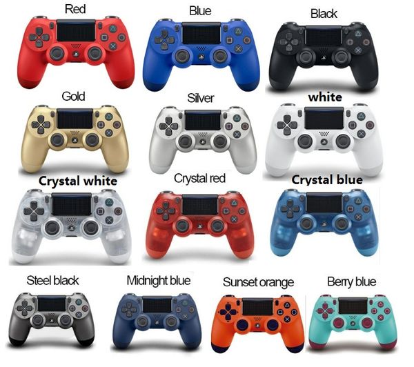 

14 color luetooth wirele p 4 controller for p 4 vibration joy tick gamepad p 4 game controller for ony play tation with box packaging
