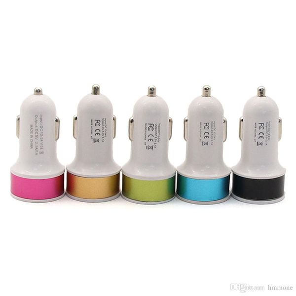 

5v 2.1a quick mobile phone universal car charger aluminum portable dual usb quick charge 3.0 fast rapid charging car charger adapter