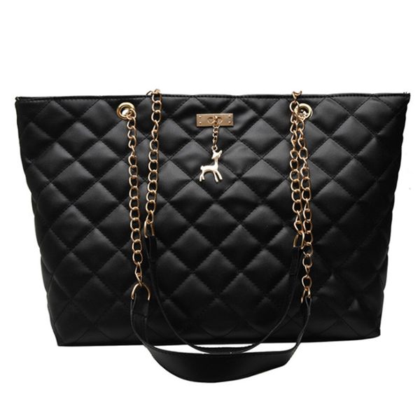 

acelure fashion large women handbags purse solid pu leather shoulder bags fawn metal decoration shoulder bags ladies casual tote