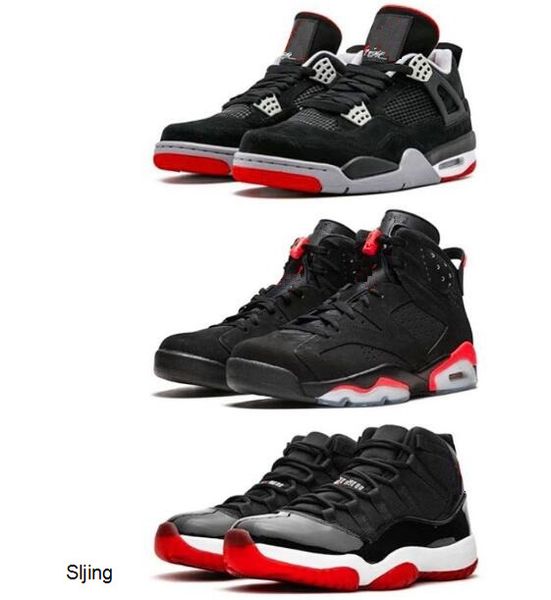 

real carbon fiber 11 bred 11s 6 black infrared 6s 4 bred 4s basketball shoes with box men sneakers shoes wholesale
