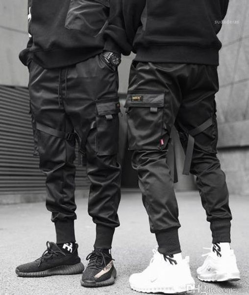 

and tactical tooling pants casual jogger pants mens spring summer fashion trousers pencil pants mens functional, Black