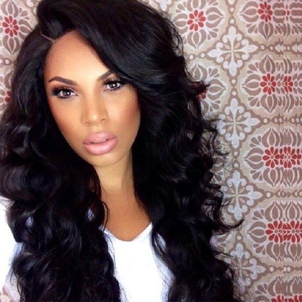 

Womans Fashion Long Curly Wave Hair Wigs for Women Black Natural Wave Human Hair Wig(Color:Light Brown\Black)