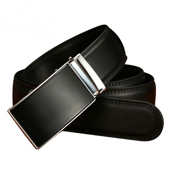 

Men 039 ratchet click belt leather dre belt for men jean holele automatic liding buckle black brown belt cin